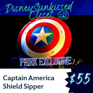 Califonia Adventure Avengers Campus Captain America Shield Sipper